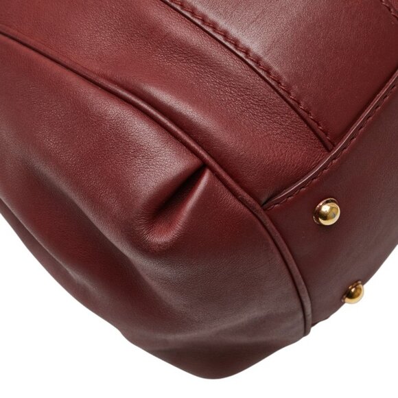 GUCCI Red Leather Tote Bag - Picture 4 of 16
